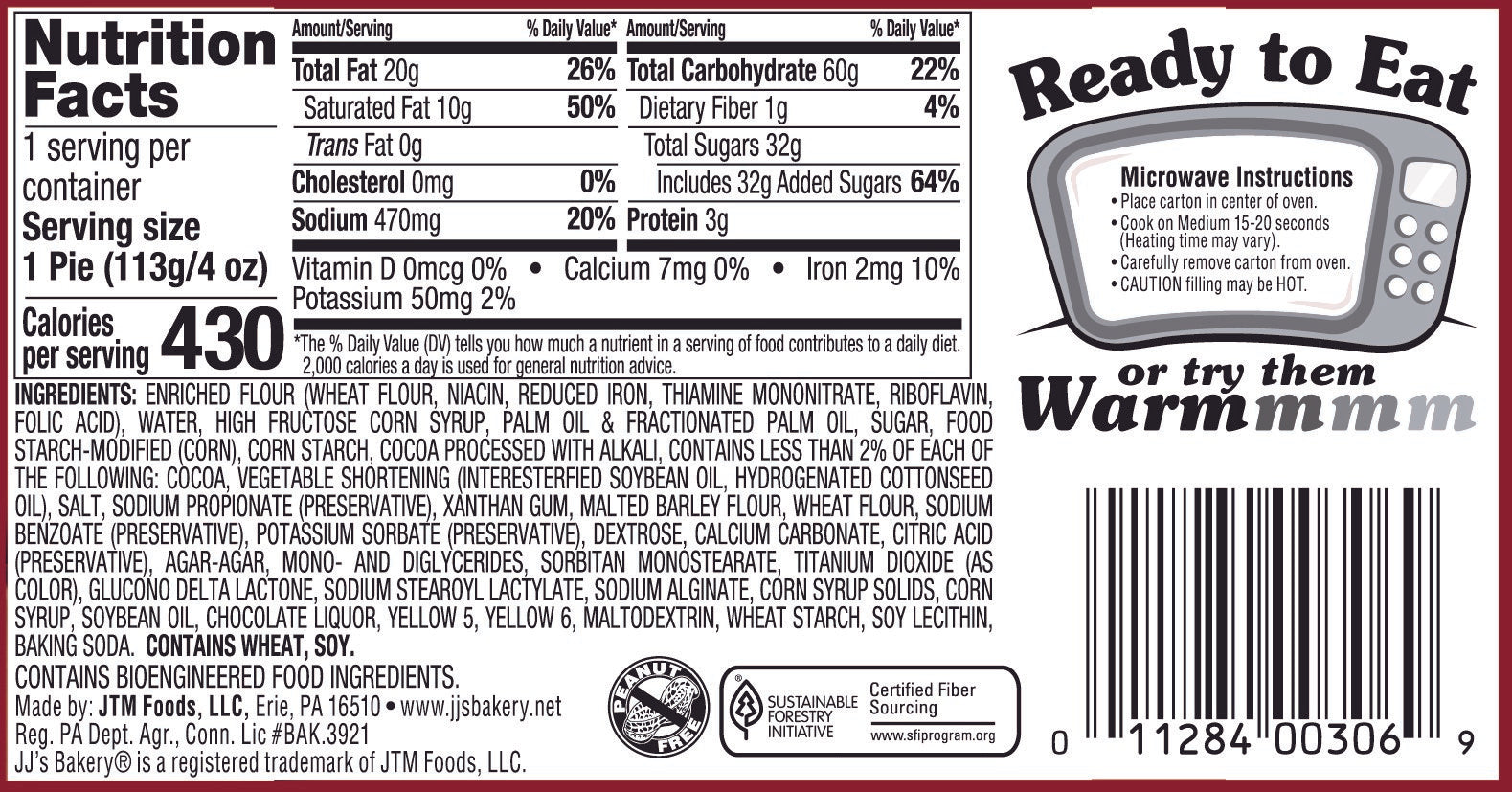 JJ's Bakery Chocolate Snack Pies, Individual Dessert, Fresh-Baked, Perfect for Snacks, Nut-Free, Kosher Parve, 4 Oz Each (Pack o thumbnail 2