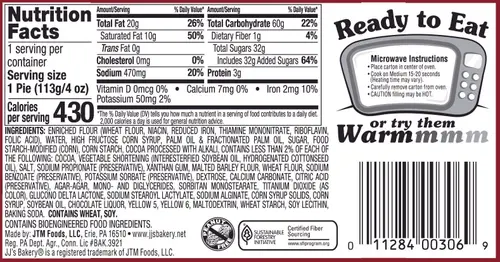 JJ's Bakery Chocolate Snack Pies, Individual Dessert, Fresh-Baked, Perfect for Snacks, Nut-Free, Kosher Parve, 4 Oz Each (Pack o thumbnail 2