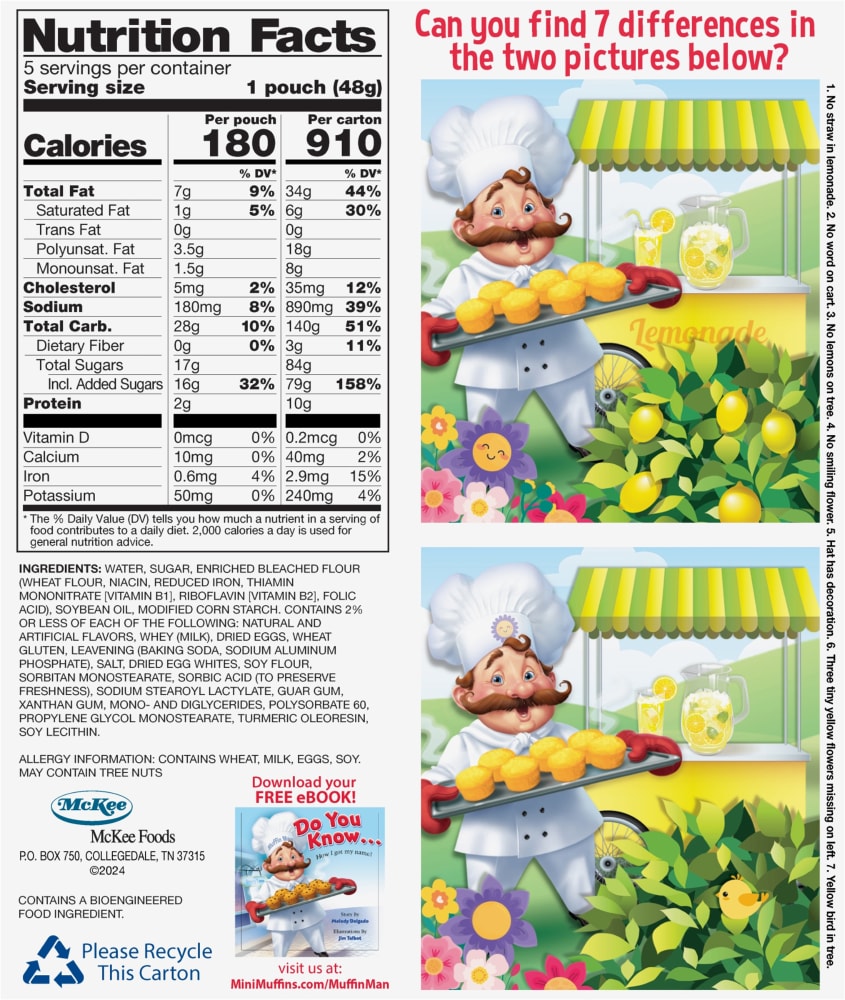 Little Debbie Lemon Spring Mini Muffins - 4 ct / 8.44 oz thumbnail 2