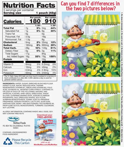Little Debbie Lemon Spring Mini Muffins - 4 ct / 8.44 oz thumbnail 2