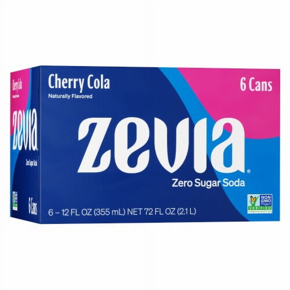 Zevia Cherry Cola Zero Calorie Soda Cans 6 pk / 12 fl oz - Pack of 2