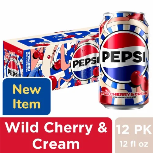 Pepsi Wild Cherry & Cream Soda Cans 12 pk / 12 fl oz Packaging May Vary
