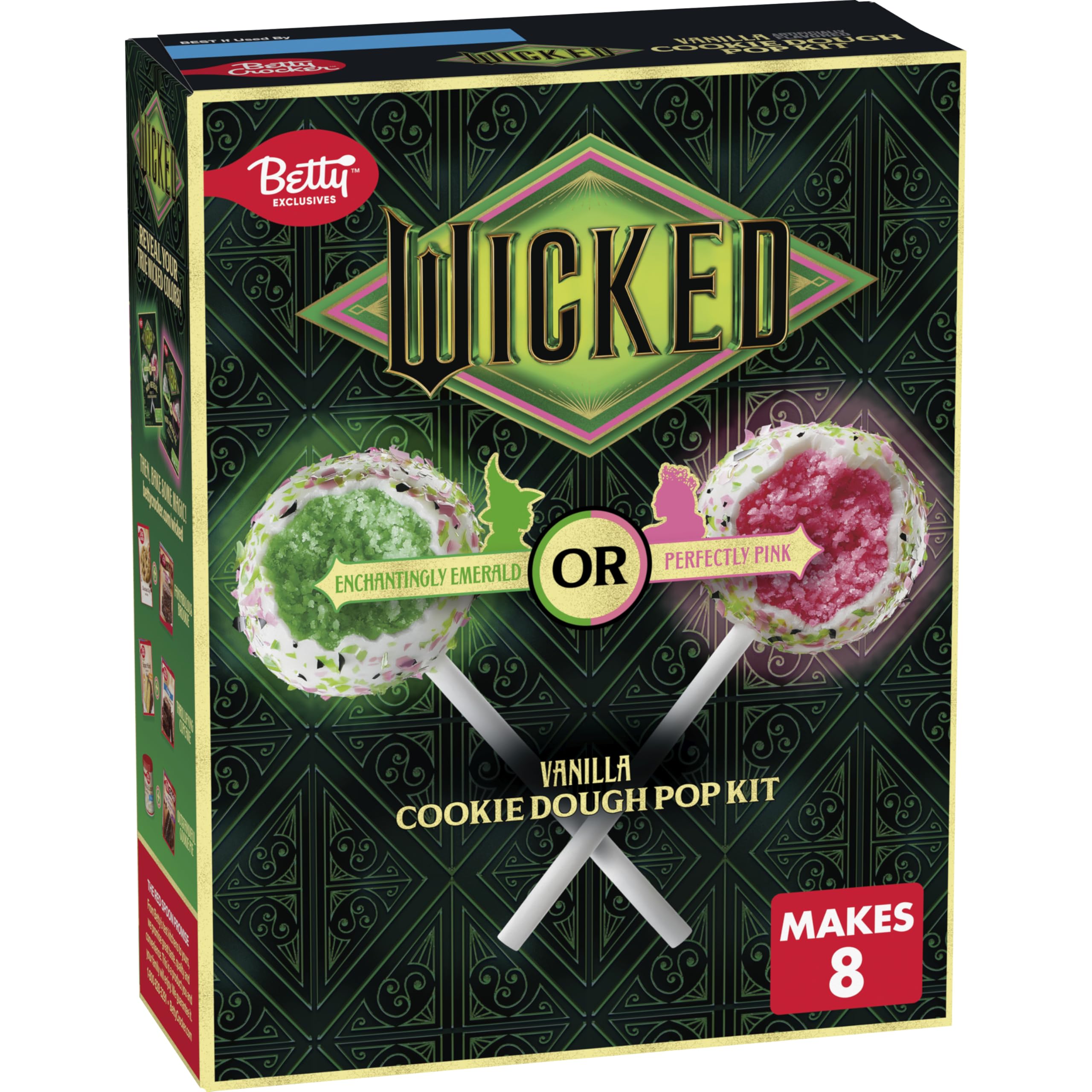 Pack of 2 - Betty Crocker Wicked Cookie Dough Pop Kit, Color Changing, Vanilla Flavored, Makes 8 Pops, 9.2 Oz