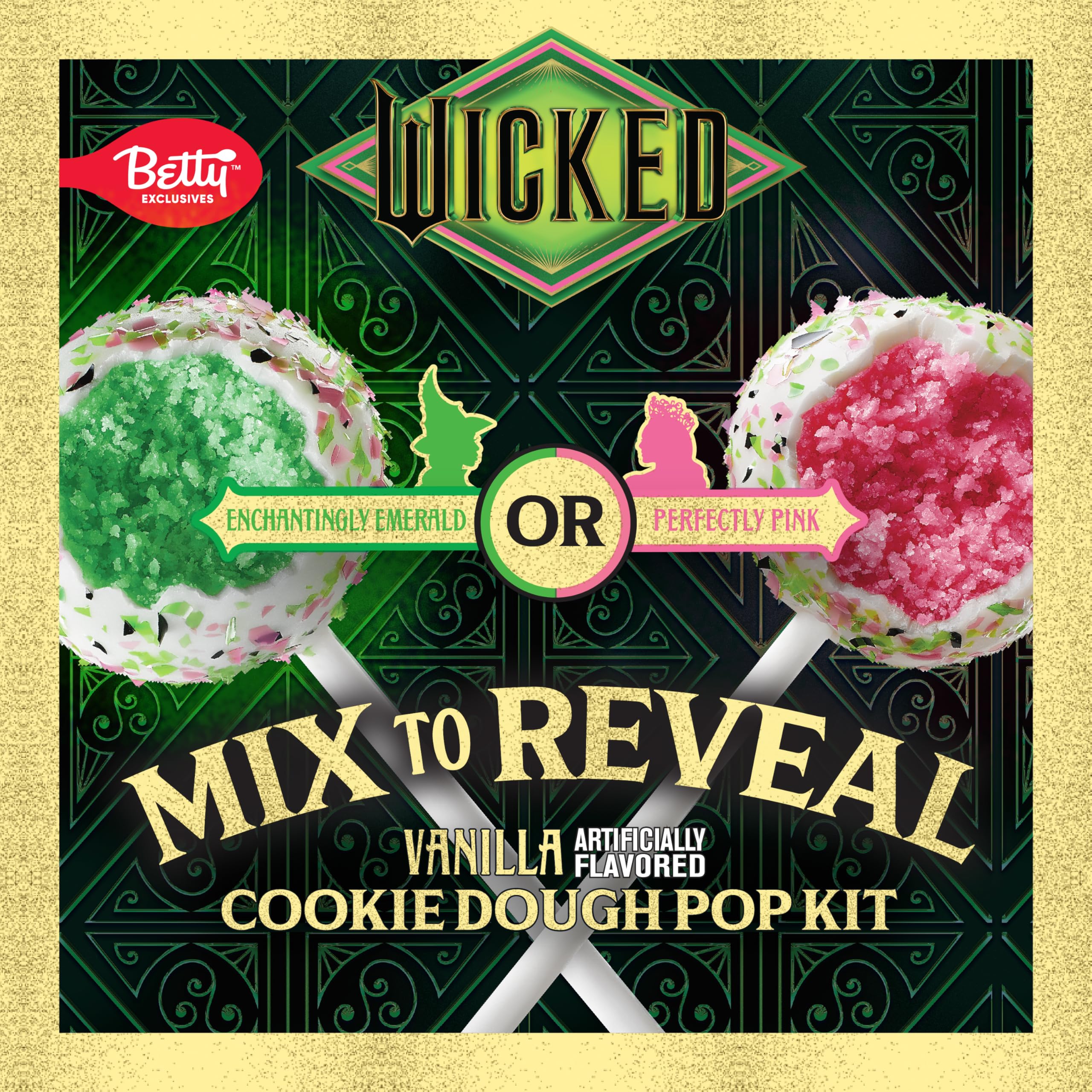 Pack of 2 - Betty Crocker Wicked Cookie Dough Pop Kit, Color Changing, Vanilla Flavored, Makes 8 Pops, 9.2 Oz thumbnail 2