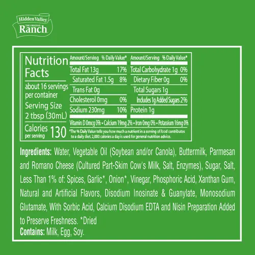 2 Pack - Hidden Valley Parmesan Ranch Topping & Dressing - 16 oz Packaging may vary thumbnail 4