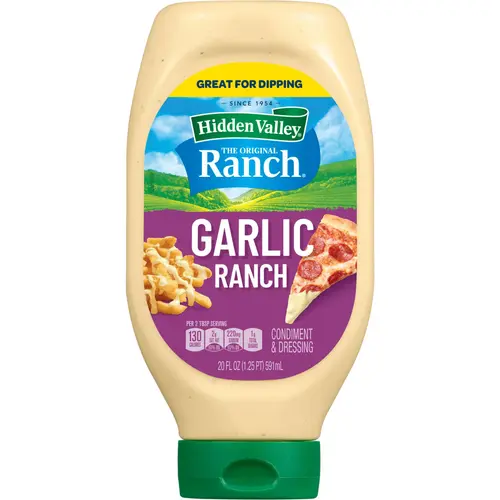 2 Pack - Hidden Valley Garlic Ranch Condiment & Dressing - 20 oz Packaging may vary