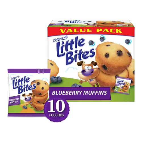 Entenmann's Little Bites Blueberry (Value Pack) Mini Muffins - 10 ct Packaging may vary