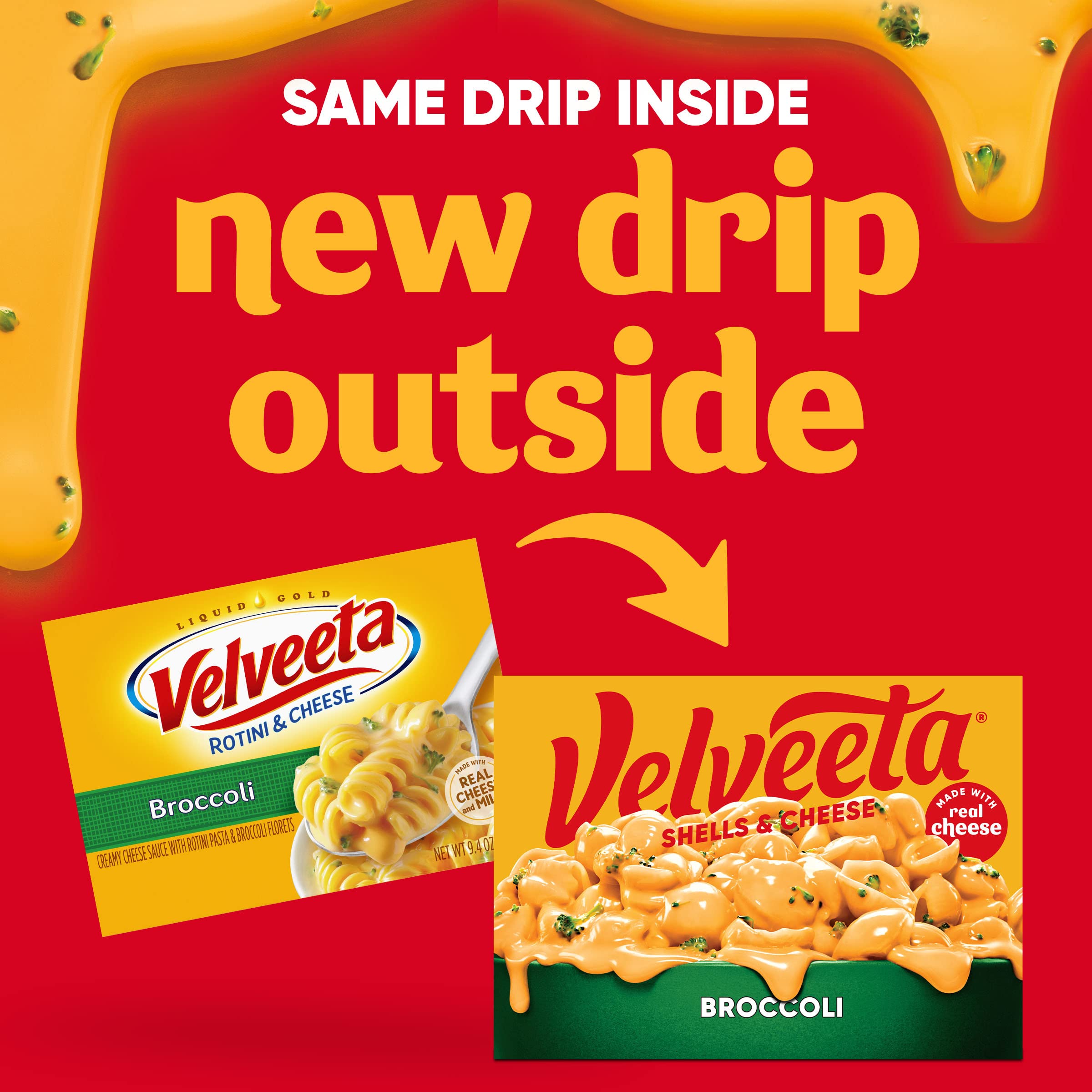 2X - Velveeta Shells & Cheese Macaroni and Cheese with Broccoli Florets Meal thumbnail 2