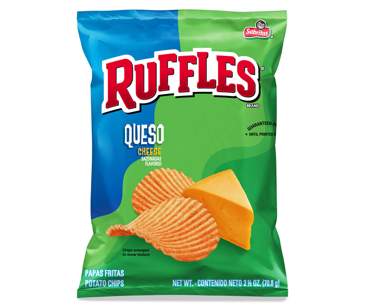 Ruffles Ruffles Potato Chips Queso Cheese Flavored 2 1/2 Oz