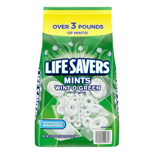Life Savers Wint O Green Breath Mints Bulk Hard Candy, 53.95 oz.