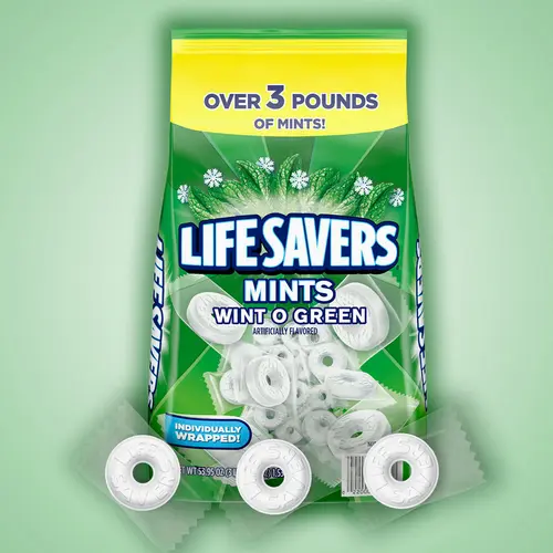 Life Savers Wint O Green Breath Mints Bulk Hard Candy, 53.95 oz. thumbnail 2