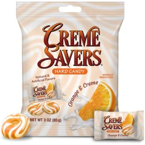 Creme Savers | One Orange and One Strawberry  3Oz per bag  | The Original Classic Creme Savers. thumbnail 2