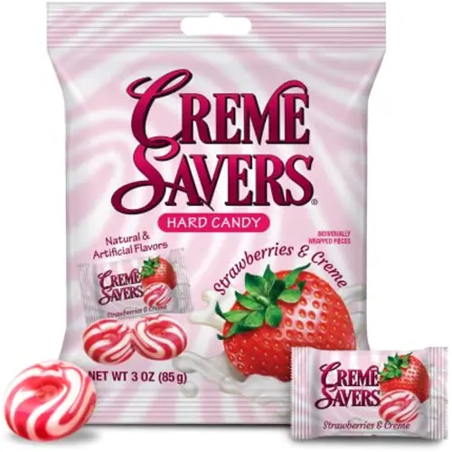 Creme Savers | One Orange and One Strawberry  3Oz per bag  | The Original Classic Creme Savers. thumbnail 3