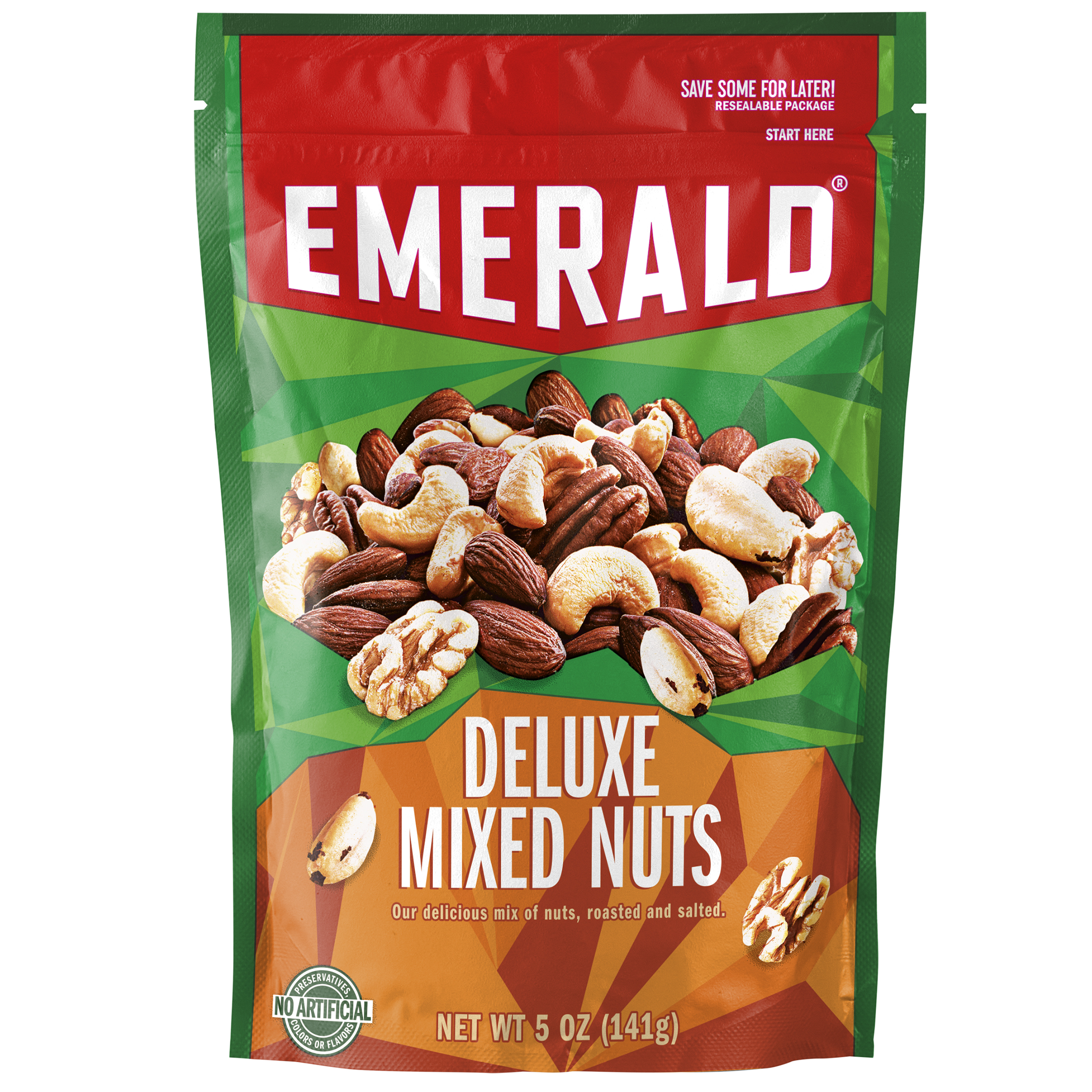 Deluxe Mixed Nuts | Features Roasted and Salted Nuts, Including Almonds, Cashews, Walnuts, Brazil Nuts and Pecans | 5 Oz Reseala