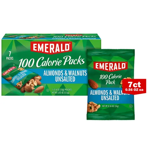 Emerald Nuts, Natural Walnuts & Almonds, 100 Calorie Packs, 7 Ct, 3.92 oz thumbnail 2
