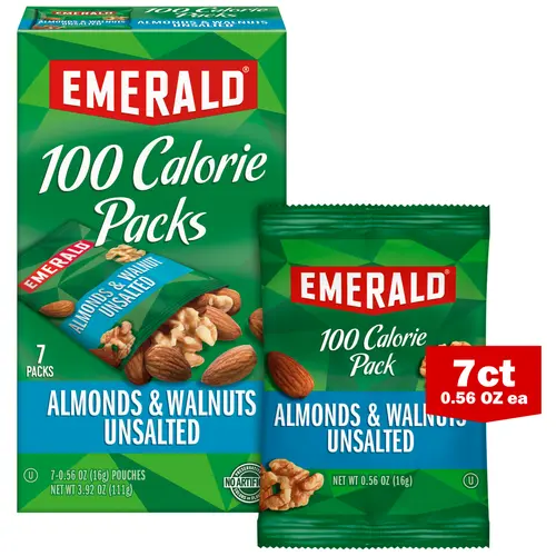 Emerald Nuts, Natural Walnuts & Almonds, 100 Calorie Packs, 7 Ct, 3.92 oz thumbnail 4