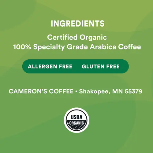 Cameron's Coffee Organic French Roast Whole Bean Coffee, Dark Roast, 28 oz, Naturally Caffeinated thumbnail 4