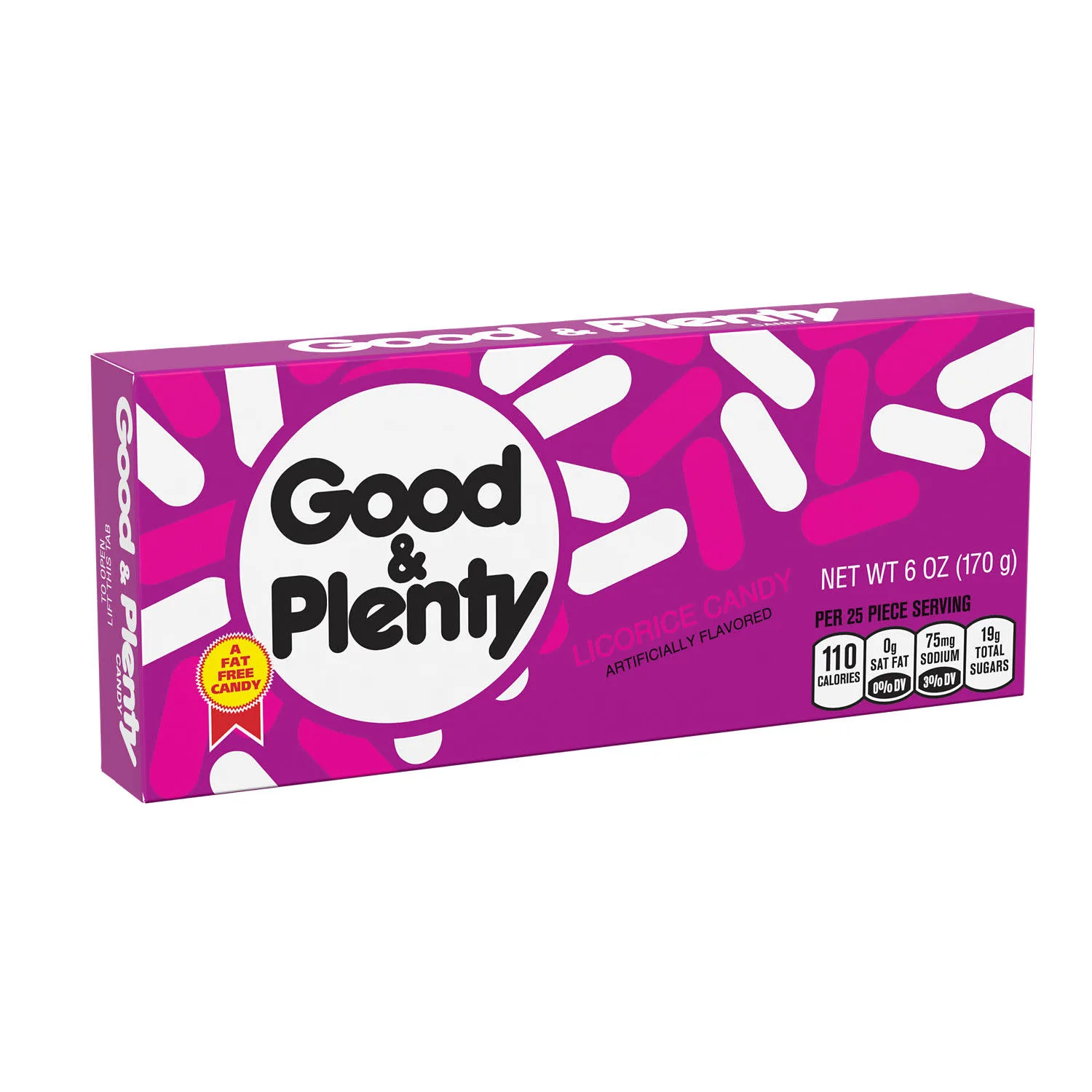 Good & Plenty Licorice Fat Free Candy, Box 6 oz