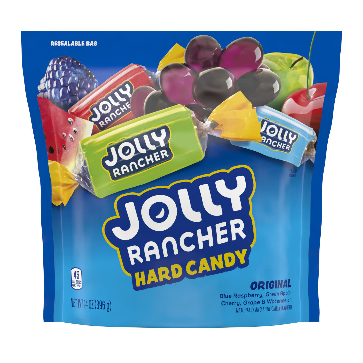 Jolly Rancher Assorted Fruit Flavored Hard Candy, Resealable Bag 14 oz thumbnail 2