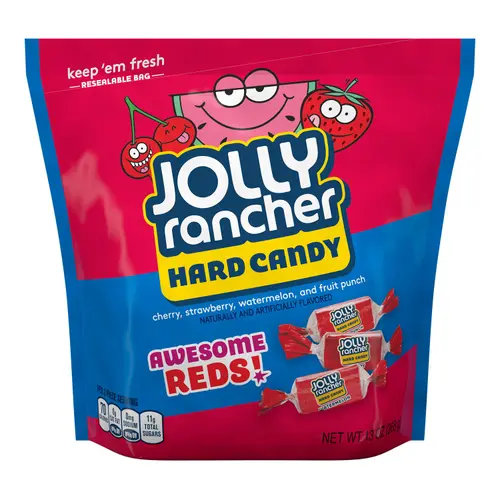 Jolly Rancher Awesome Reds Assorted Fruit Flavored Hard Candy, Bag 13 oz