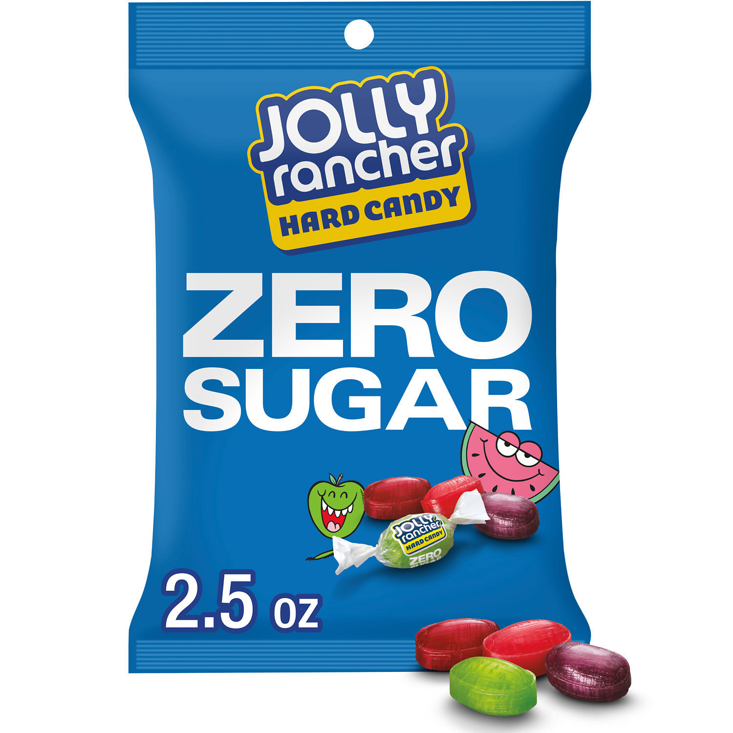 Jolly Rancher Zero Sugar Assorted Fruit Flavored Hard Candy, Bag 2.5 oz