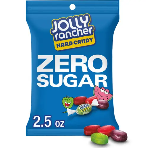 Jolly Rancher Zero Sugar Assorted Fruit Flavored Hard Candy, Bag 2.5 oz
