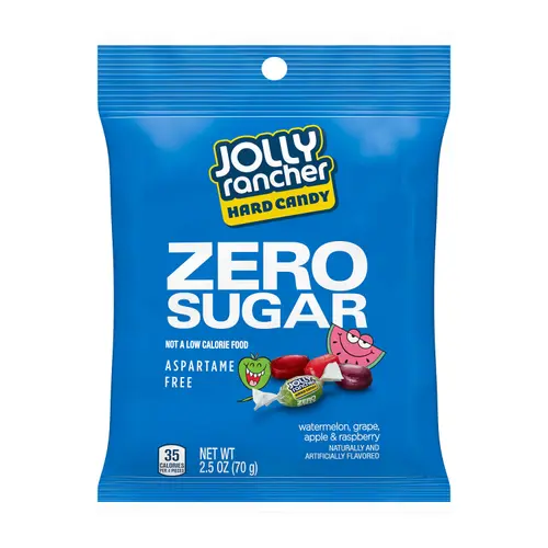 Jolly Rancher Zero Sugar Assorted Fruit Flavored Hard Candy, Bag 2.5 oz thumbnail 2