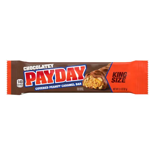 Payday Chocolatey Peanut Caramel King Size Candy, Bar 3.1 oz thumbnail 2