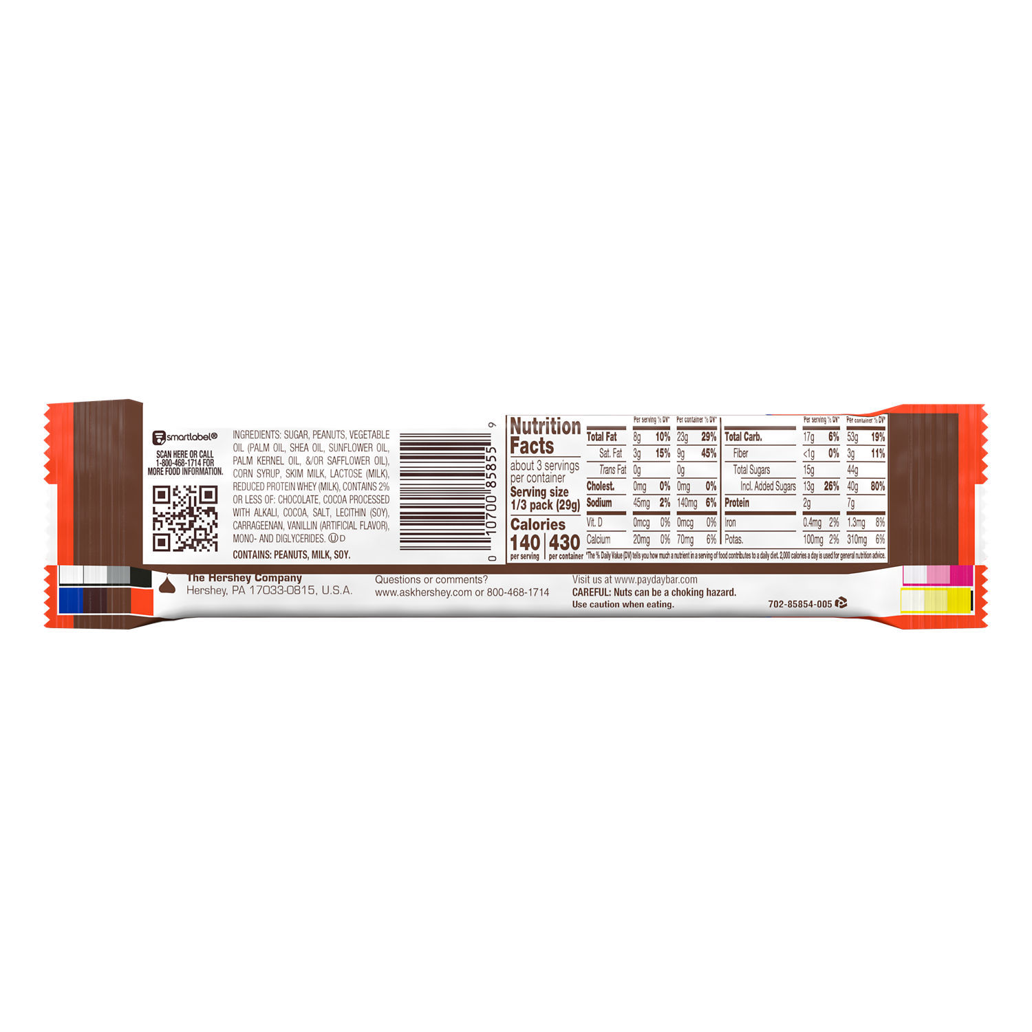 Payday Chocolatey Peanut Caramel King Size Candy, Bar 3.1 oz thumbnail 3