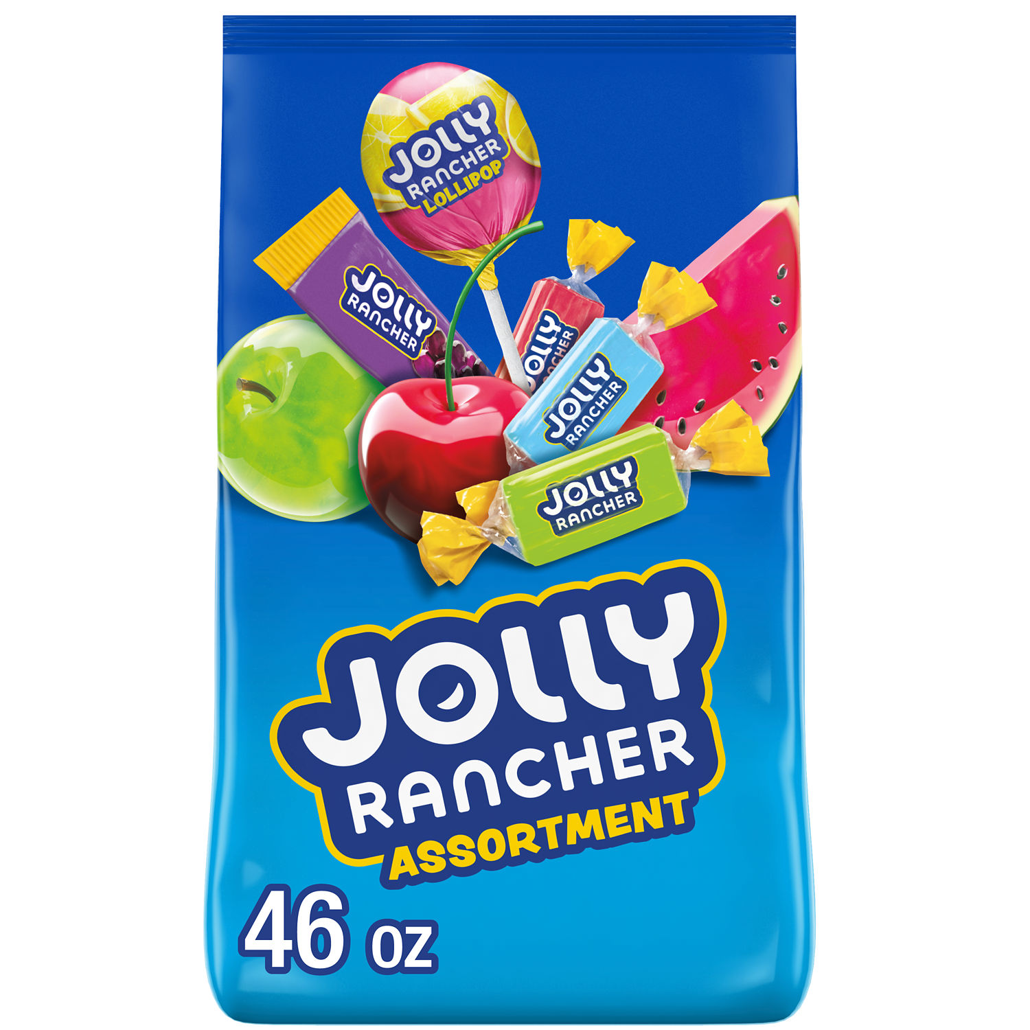 Jolly Rancher Assorted Fruit Flavored Hard Candy, Variety Bag 46 oz