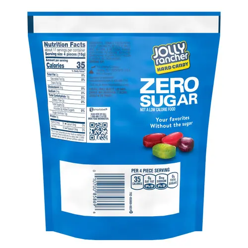 Jolly Rancher Zero Sugar Assorted Fruit Flavored Hard Candy, Bag 6.1 oz thumbnail 2