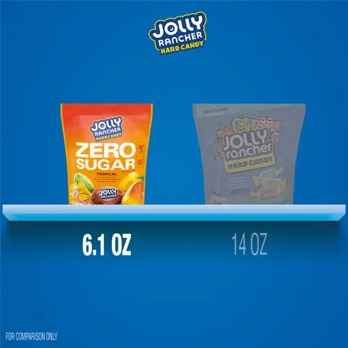 Jolly Rancher Zero Sugar Tropical Fruit Flavored Hard Candy, Bag 6.1 oz thumbnail 3