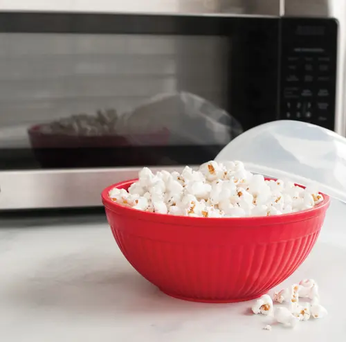 Nordic Ware Microwave Plastic Popcorn Set, Red Quick Pop and White Micro Mix and Melt thumbnail 2
