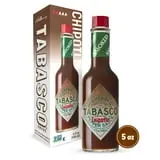 Tabasco Chipotle Pepper Sauce, 5 oz Regular Glass Bottle, Gluten Free