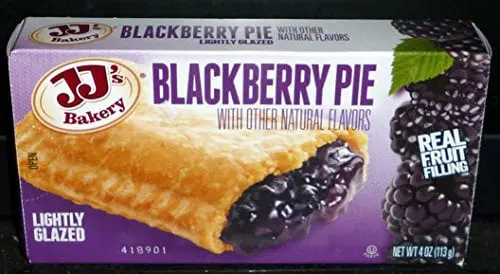 JJ's Bakery Blackberry Pie Snack Pies, Individual Dessert, Fresh-Baked, Nut-Free, Kosher Parve, 4 Oz Each (Pack of 6)