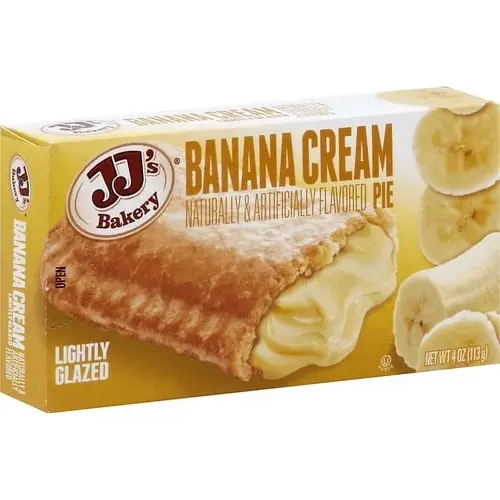 JJ's Bakery Banana Cream Pie Snack Pies, Individual Dessert, Fresh-Baked, Nut-Free, Kosher Parve, 4 Oz Each (Pack of 6)