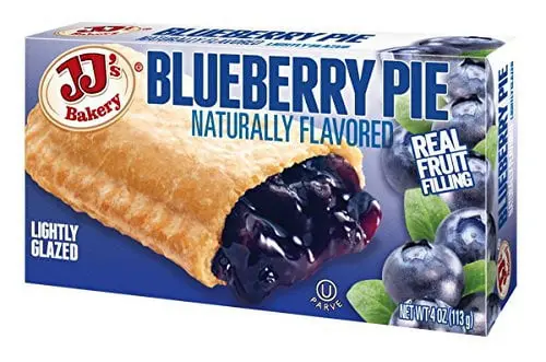 JJ's Bakery Blueberry Snack Pies, Individual Dessert, Fresh-Baked, Perfect for Snacks, Nut-Free, Kosher Parve, 4 Oz Each (Pack o
