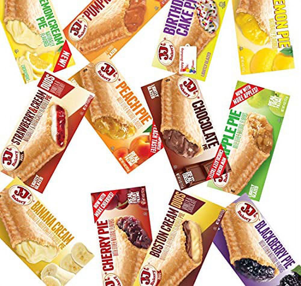 JJ's Bakery Assorted Variety Pack Snack Pies, Individual Dessert, Fresh-Baked, Perfect for Snacks, Nut-Free, Kosher Parve, 4 Oz  thumbnail 2