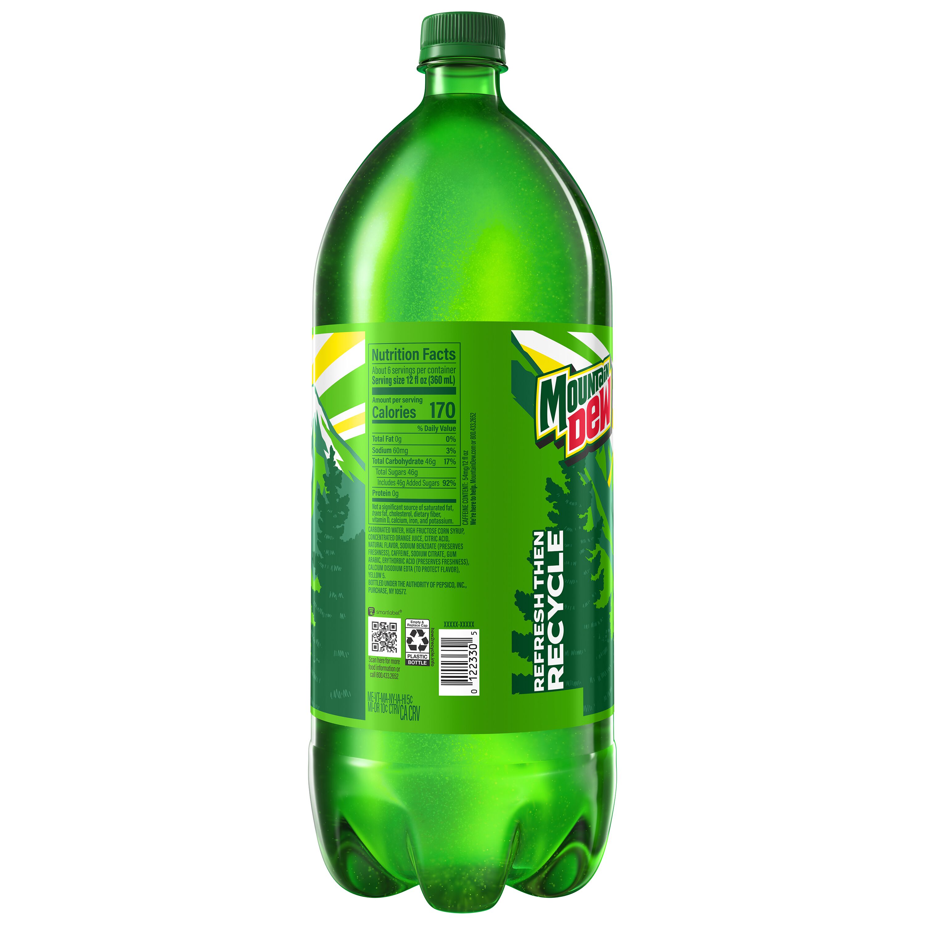 Mountain Dew Citrus Soda Pop, 2 Liter Bottle thumbnail 3