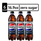 Pepsi Cola Zero Sugar Soda Pop, 16.9 fl oz, 6 Pack Bottles