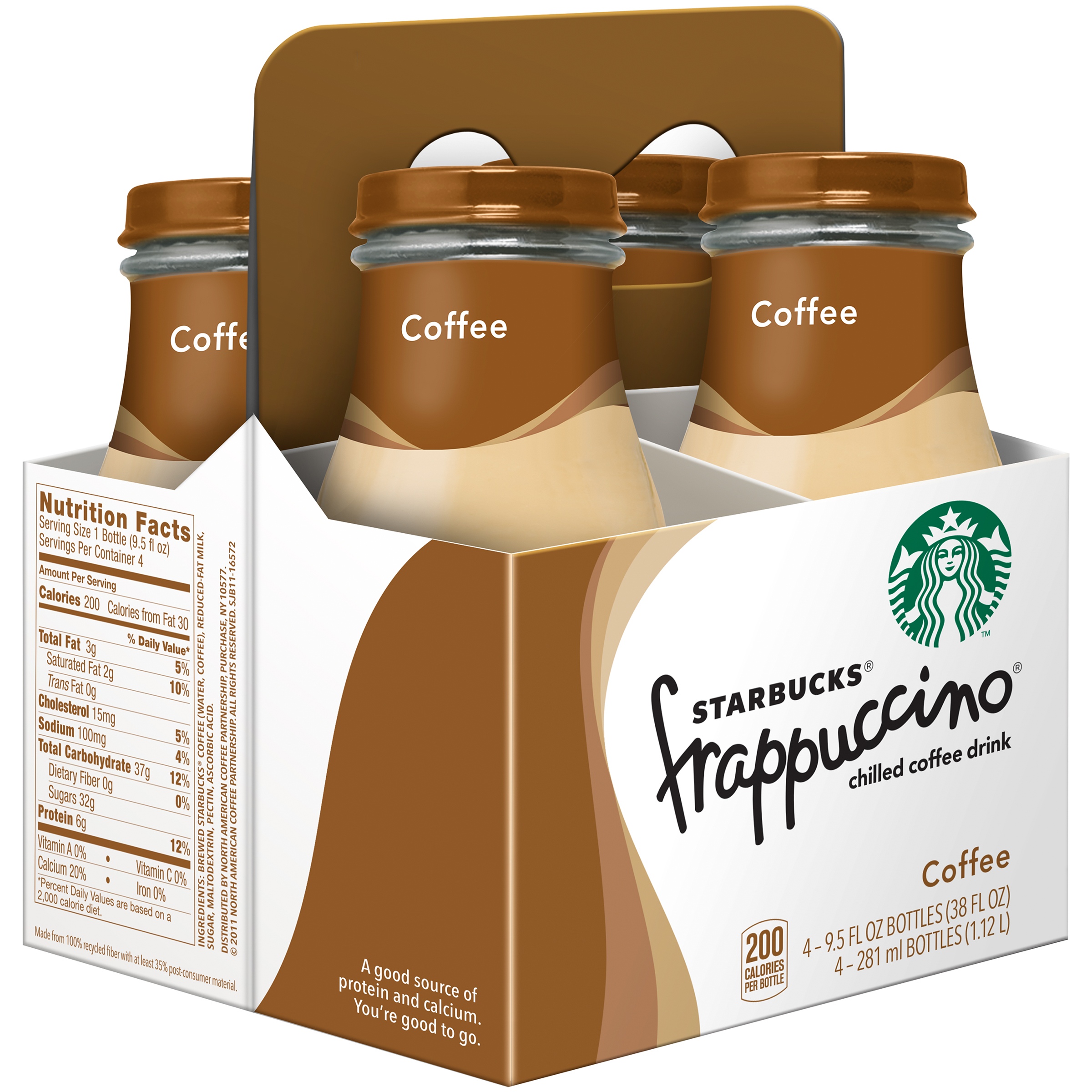 Starbucks Frappuccino Chilled Coffee Drink, 9.5 oz Bottles, 4 Count