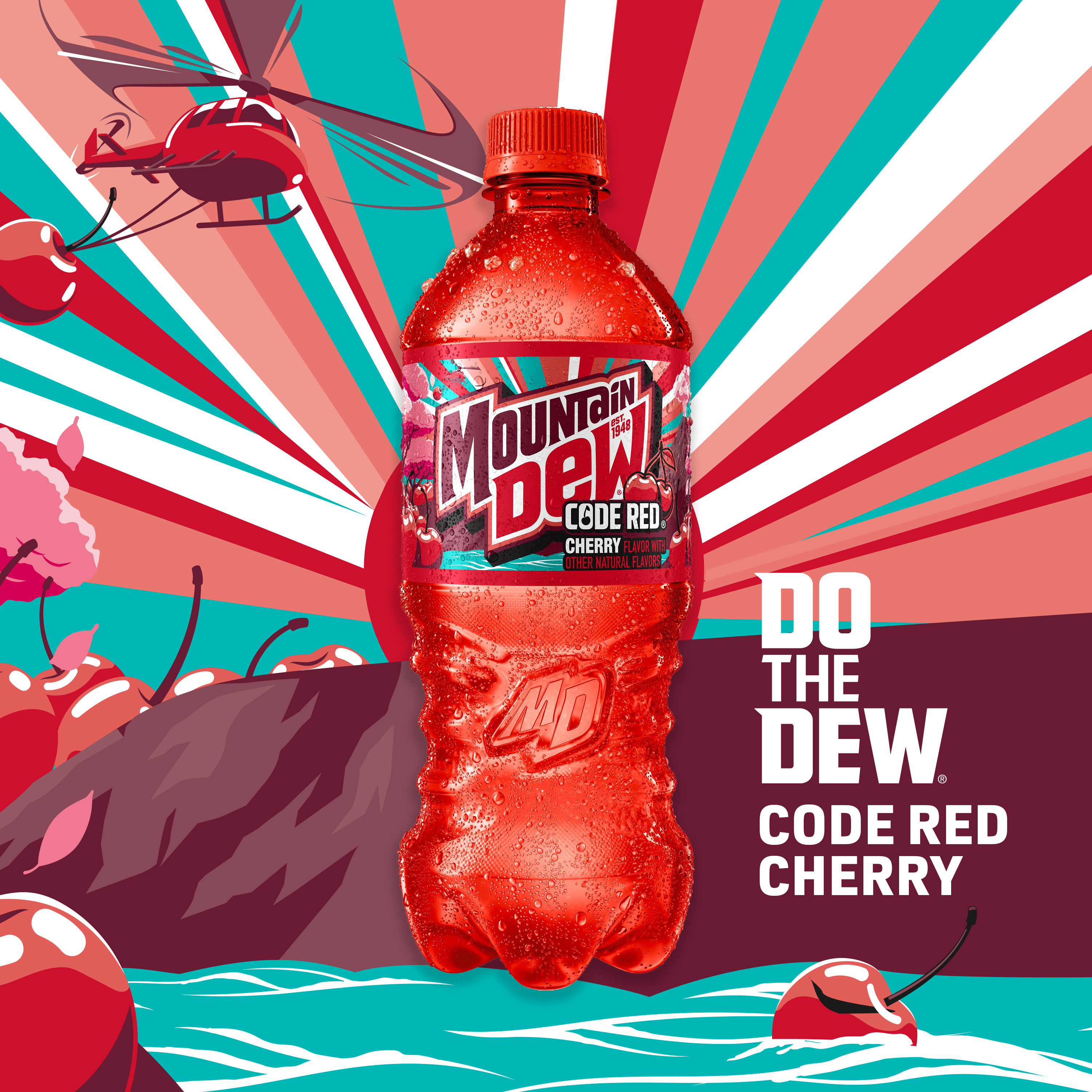 Mountain Dew Code Red Cherry Soda Pop 16.9 fl oz, 6 Count Bottles thumbnail 4