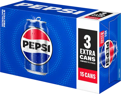 Pepsi Cola Soda Pop, 12 fl oz, 15 Pack Cans thumbnail 2