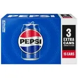 Pepsi Cola Soda Pop, 12 fl oz, 15 Pack Cans thumbnail 3