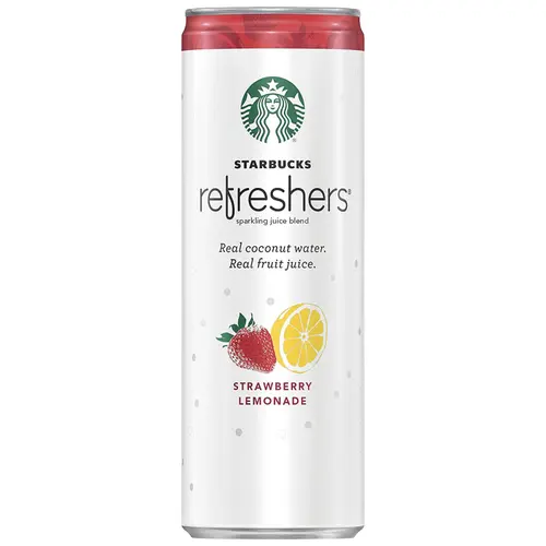 Starbucks Refreshers with Coconut Water, Strawberry Lemonade, 12 oz, 12 Pack Cans