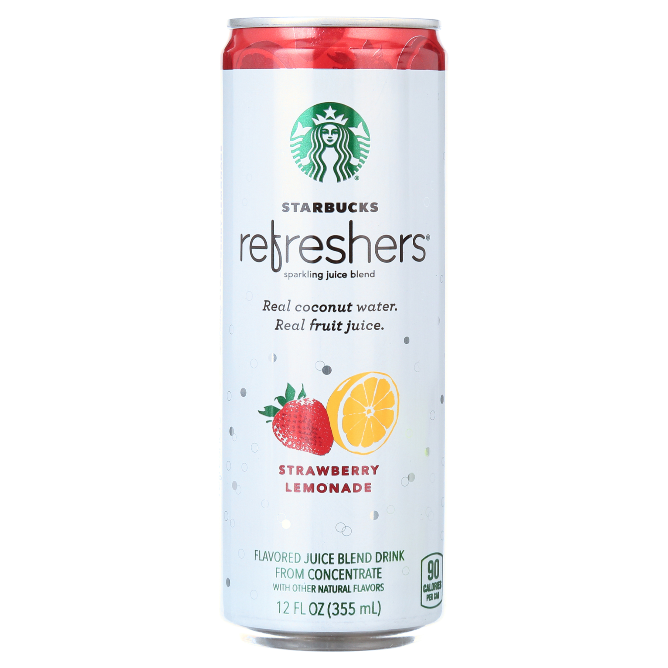 Starbucks Refreshers with Coconut Water, Strawberry Lemonade, 12 oz, 12 Pack Cans thumbnail 3