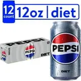 Diet Pepsi Cola Soda Pop, 12 fl oz, 12 Pack Cans