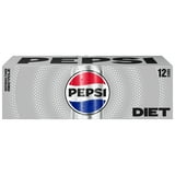 Diet Pepsi Cola Soda Pop, 12 fl oz, 12 Pack Cans thumbnail 2