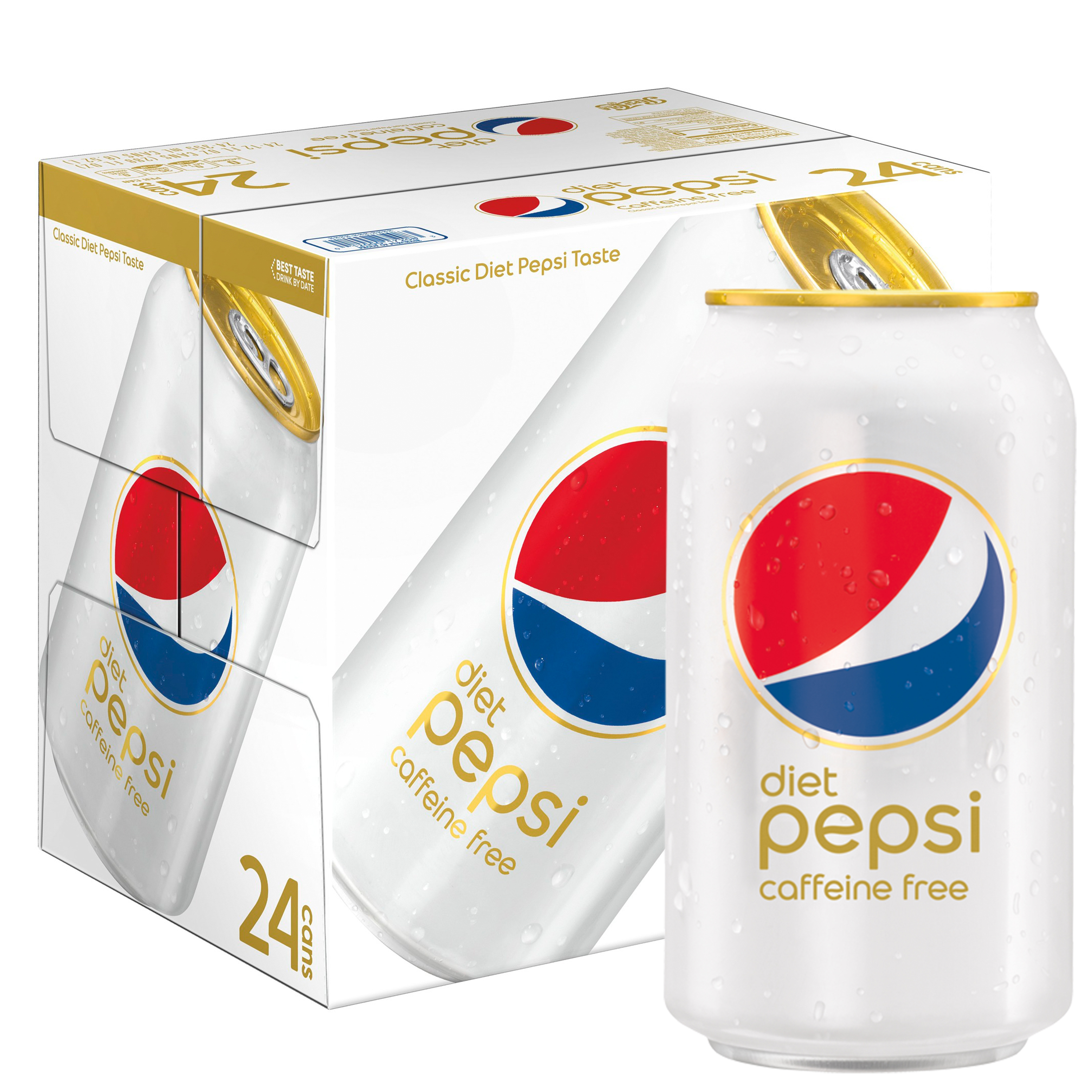 Diet Pepsi Caffeine-Free Original Cola Soda Pop, 12 fl oz (24 Cans)