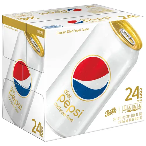Diet Pepsi Caffeine-Free Original Cola Soda Pop, 12 fl oz (24 Cans) thumbnail 2